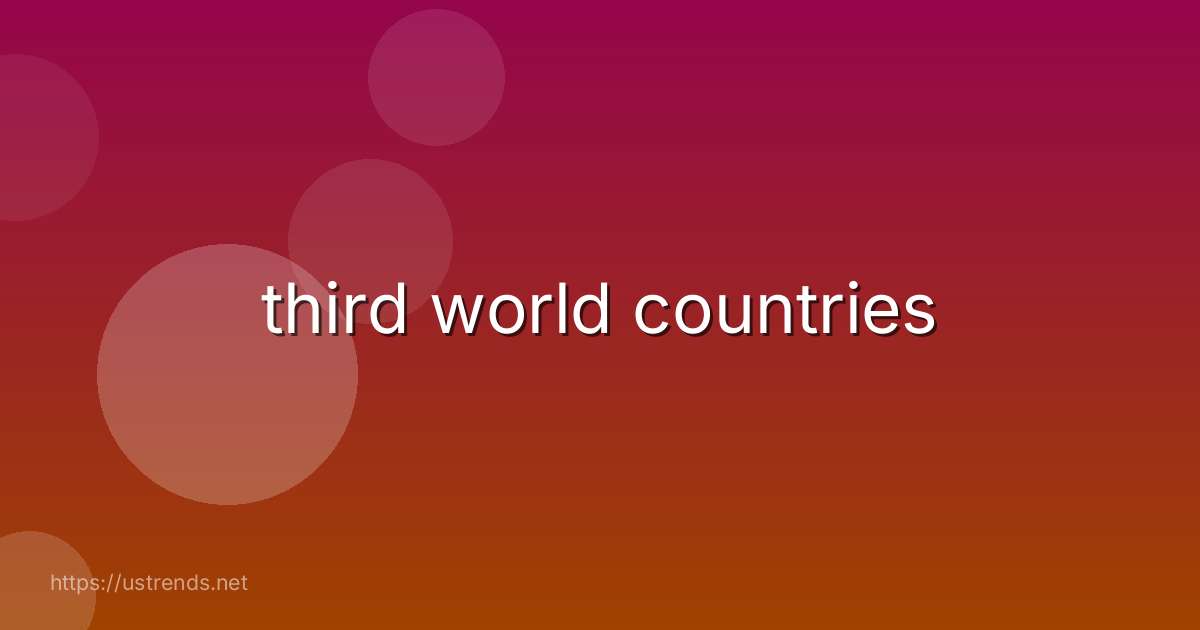 third world countries