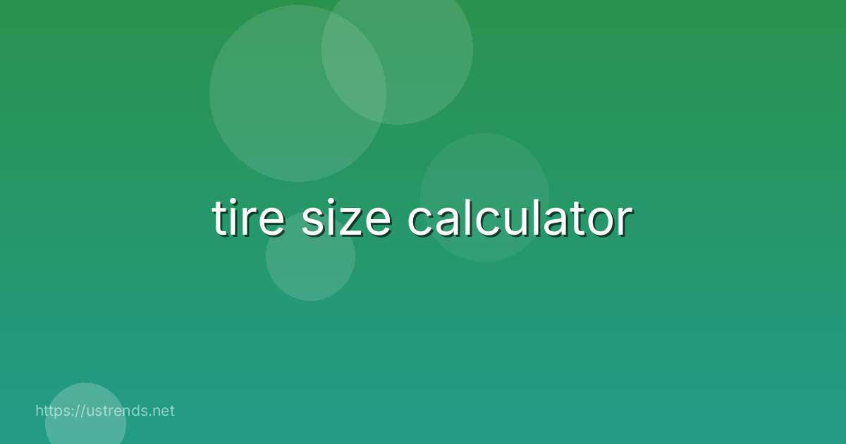 tire size calculator