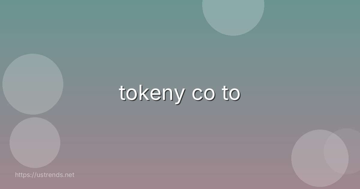 tokeny co to