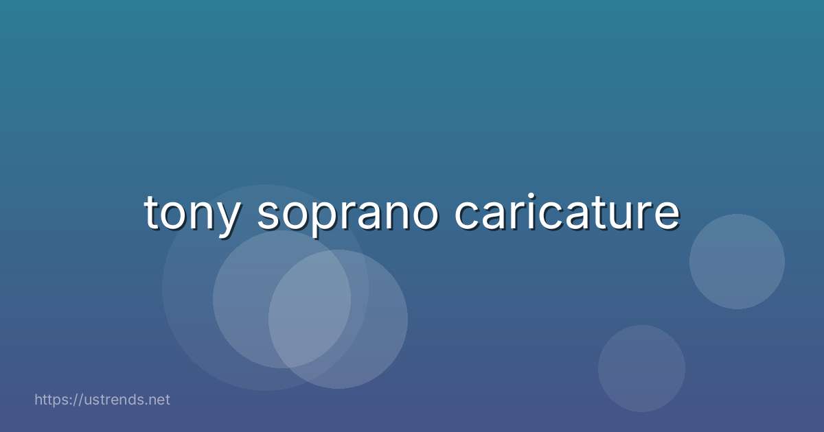 tony soprano caricature