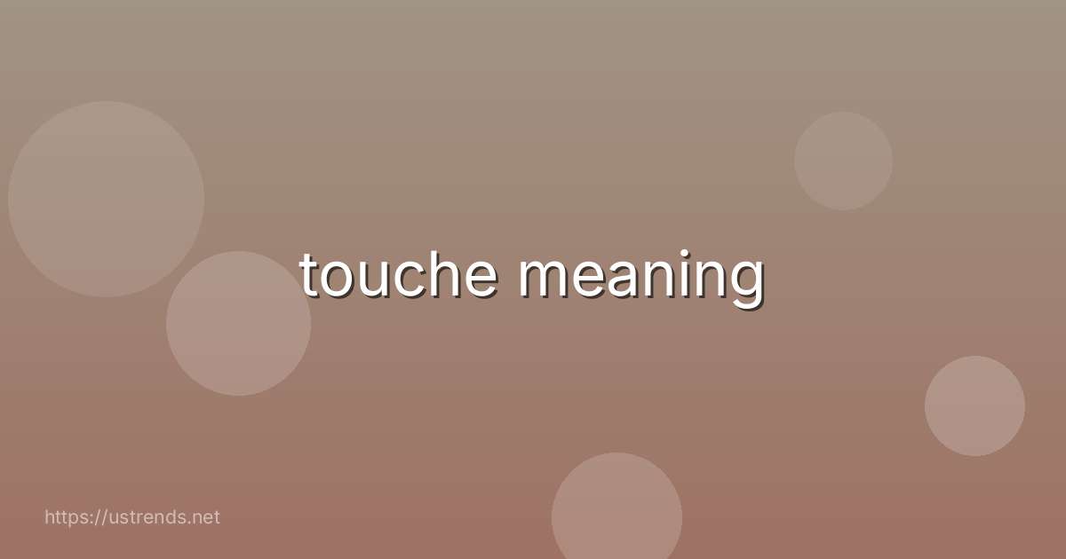 touche meaning