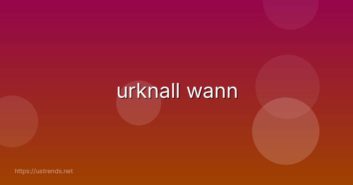 urknall wann