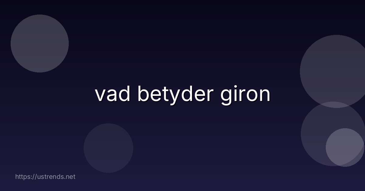 vad betyder giron