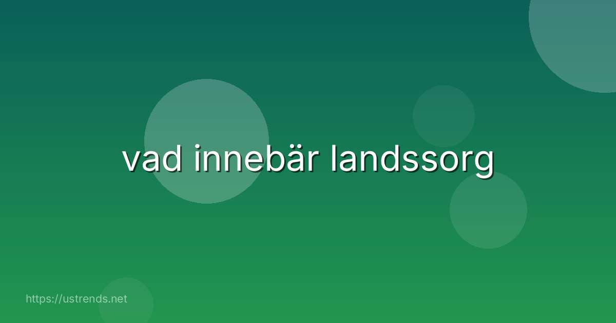 vad innebär landssorg