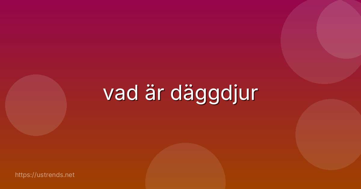vad är däggdjur