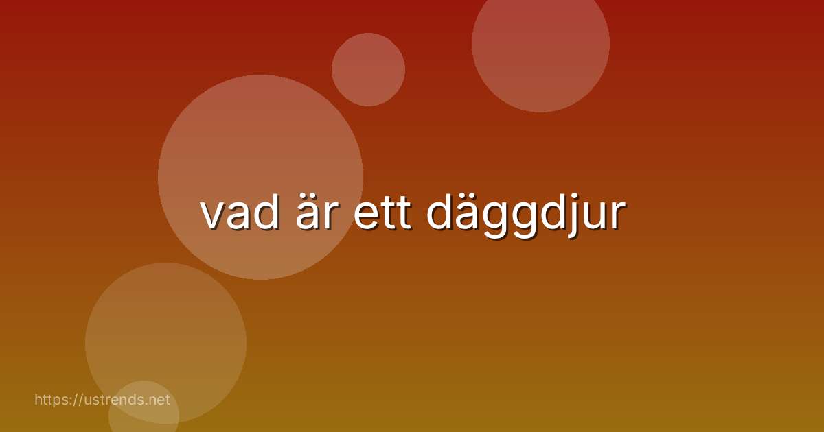 vad är ett däggdjur
