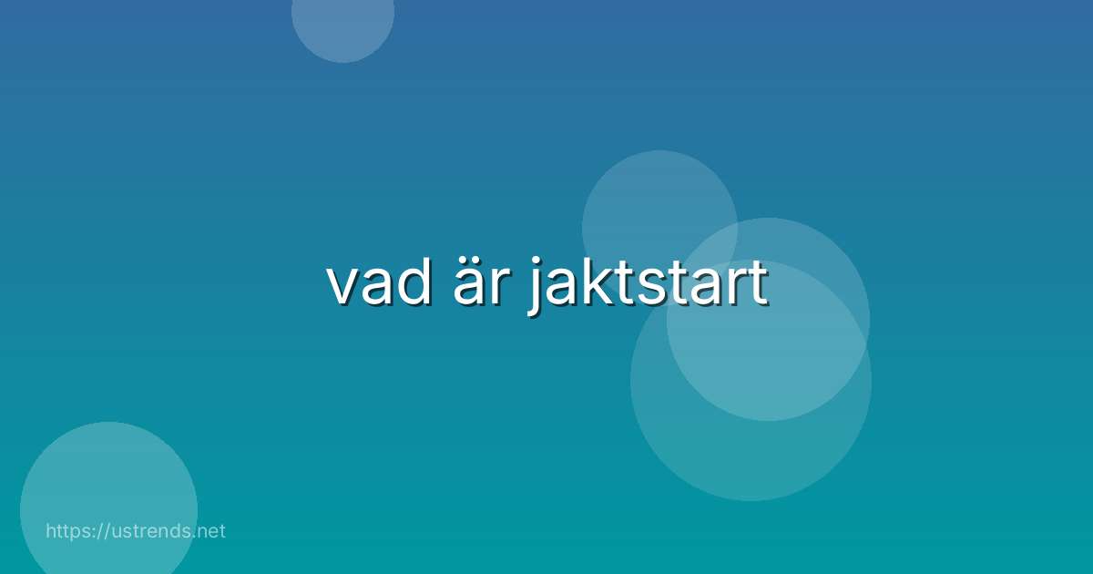 vad är jaktstart