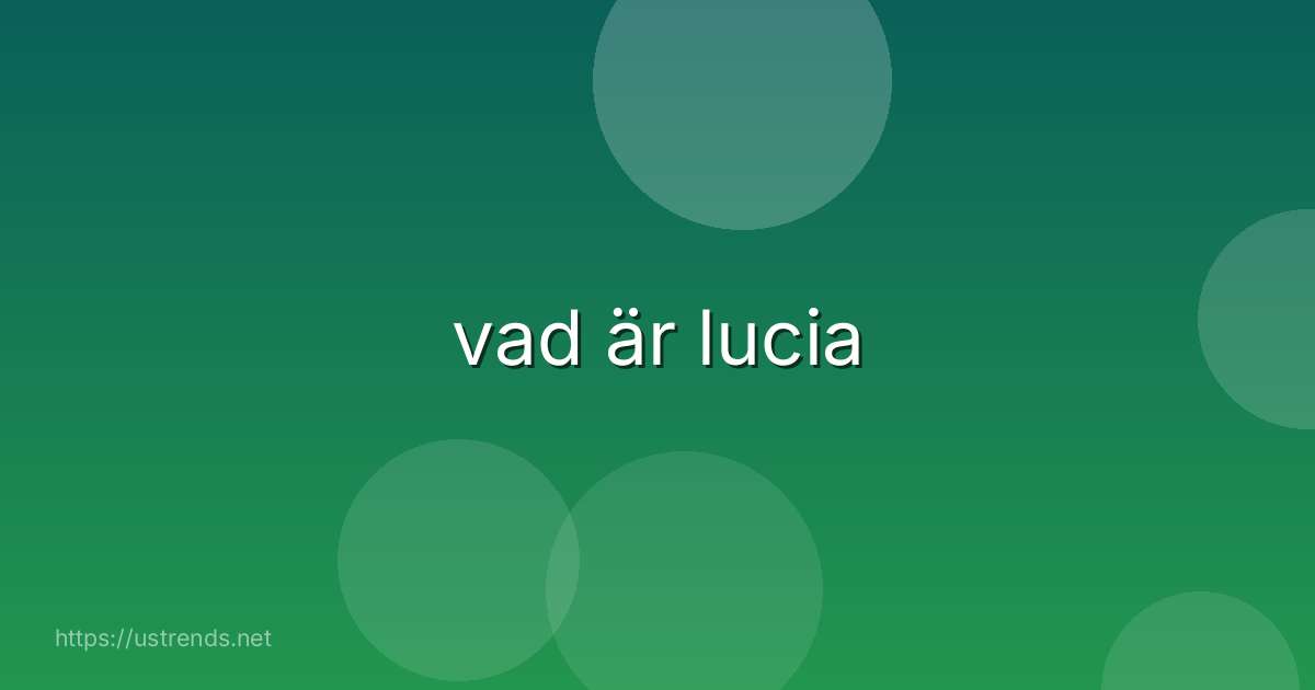vad är lucia