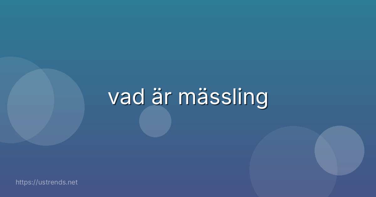 vad är mässling