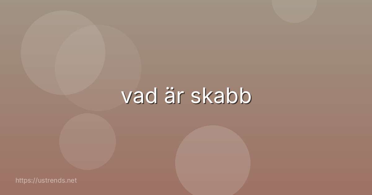 vad är skabb
