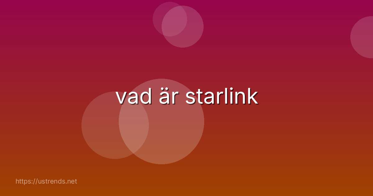 vad är starlink