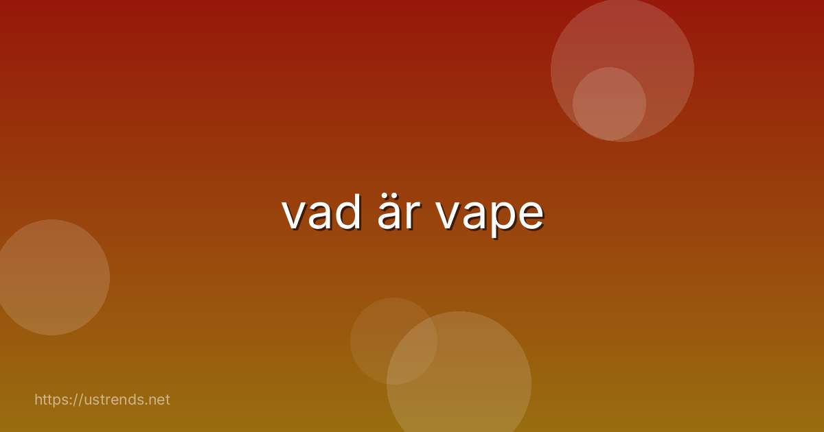 vad är vape