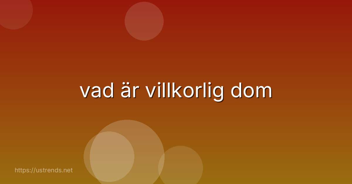 vad är villkorlig dom