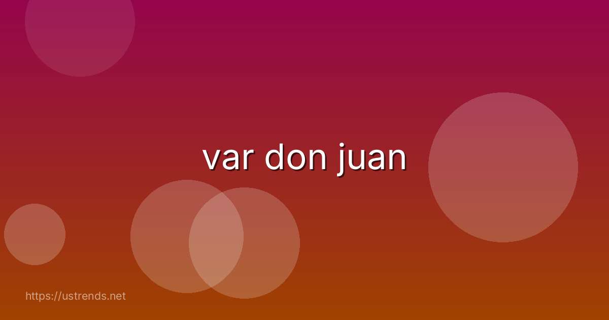 var don juan