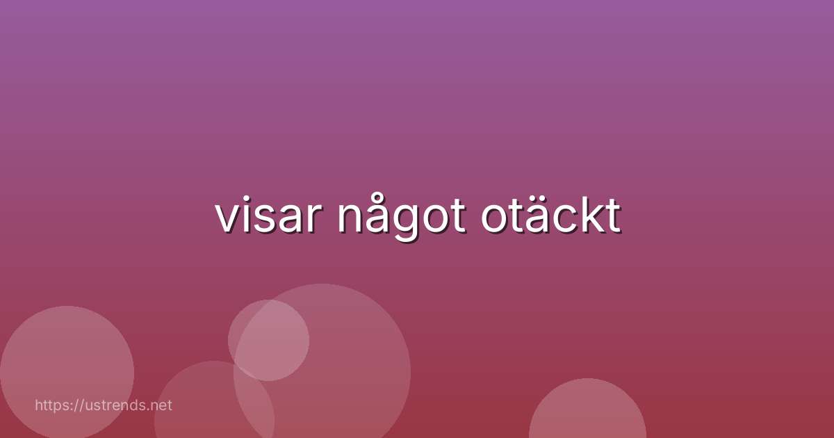 visar något otäckt