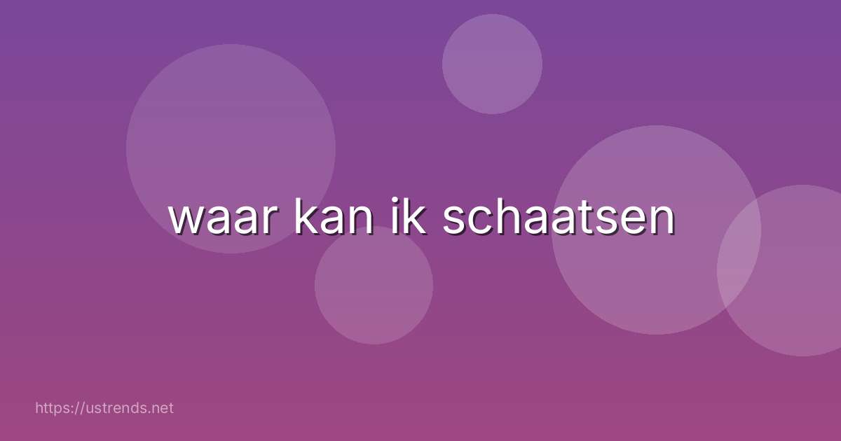 waar kan ik schaatsen