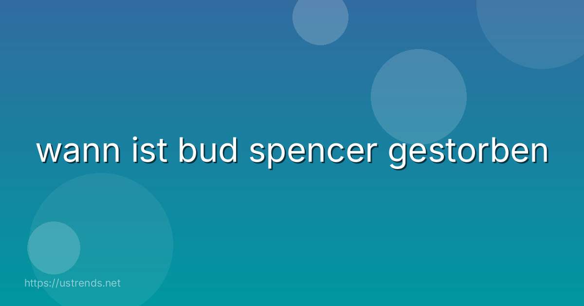 wann ist bud spencer gestorben