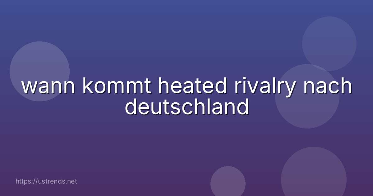wann kommt heated rivalry nach deutschland
