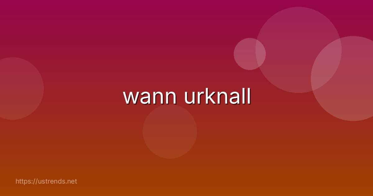 wann urknall