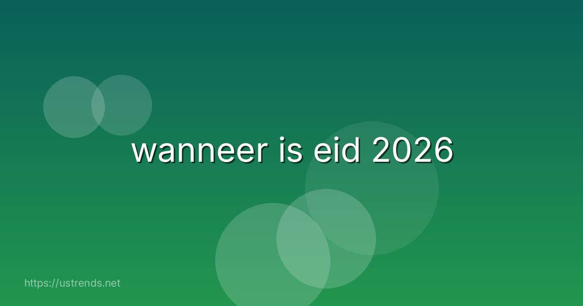 wanneer is eid 2026