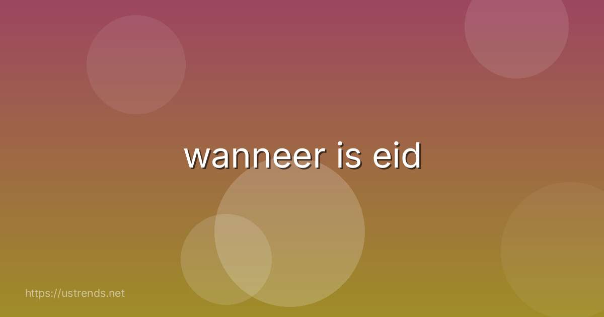 wanneer is eid