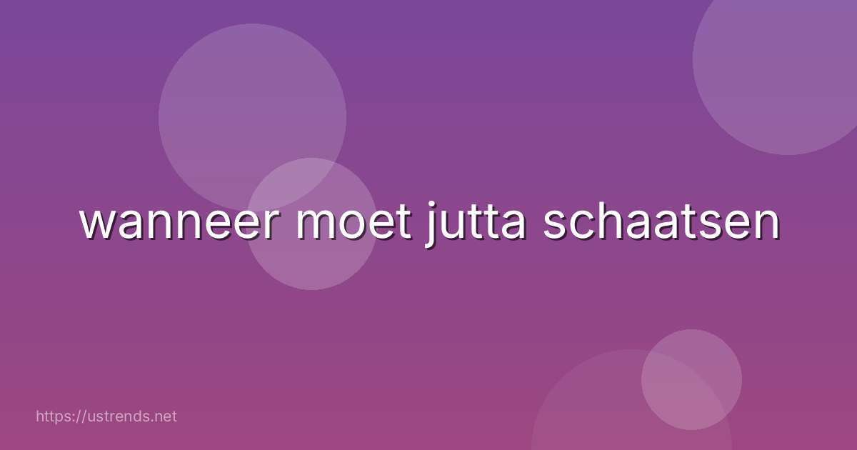 wanneer moet jutta schaatsen