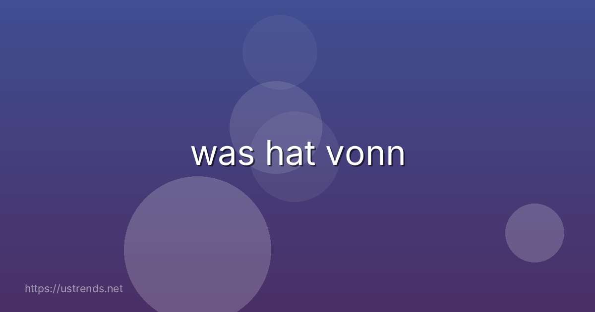 was hat vonn