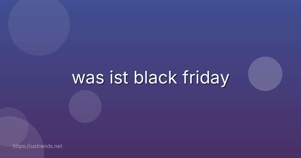 was ist black friday