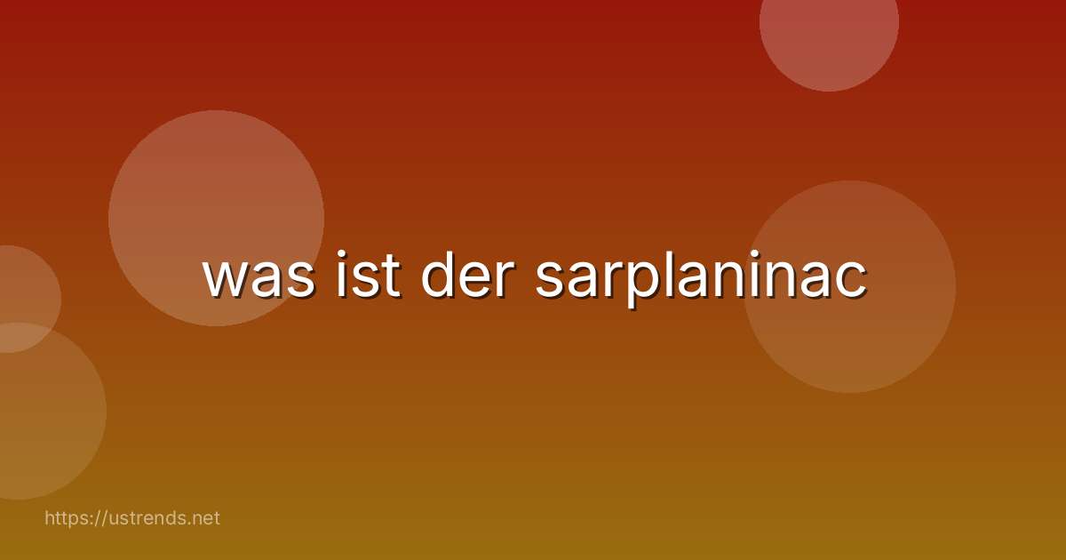 was ist der sarplaninac
