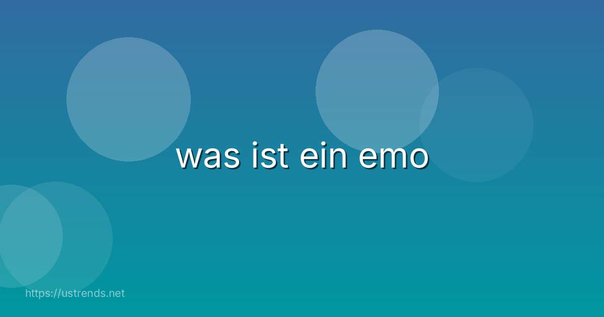 was ist ein emo