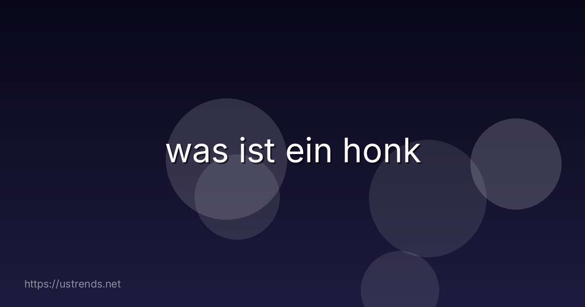 was ist ein honk