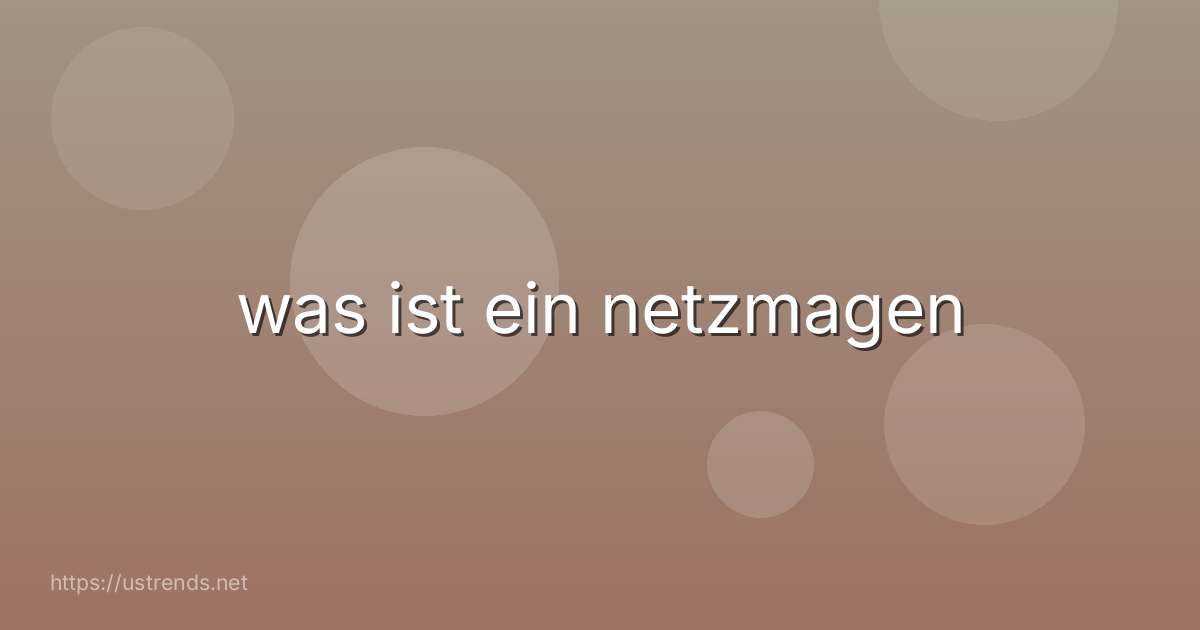 was ist ein netzmagen