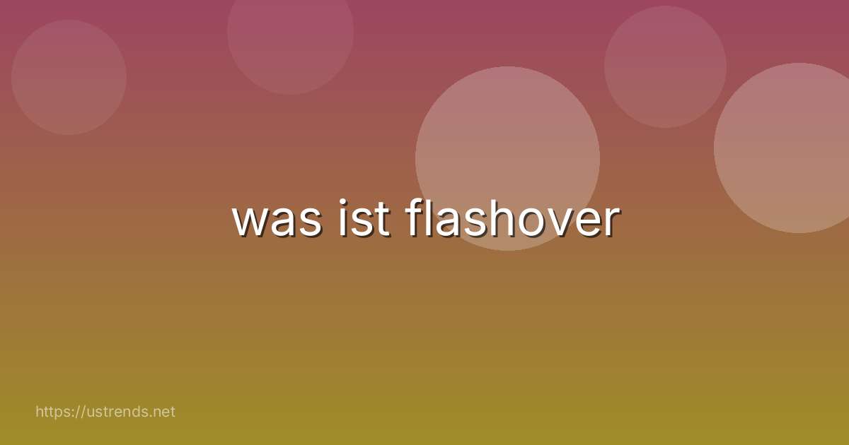 was ist flashover