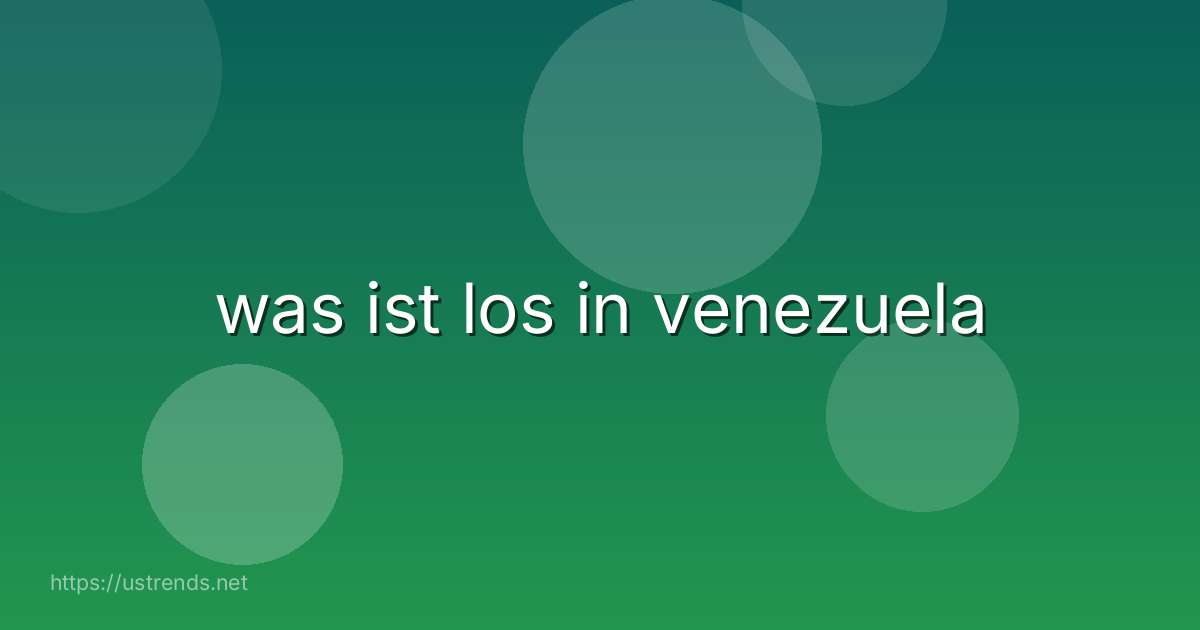 was ist los in venezuela