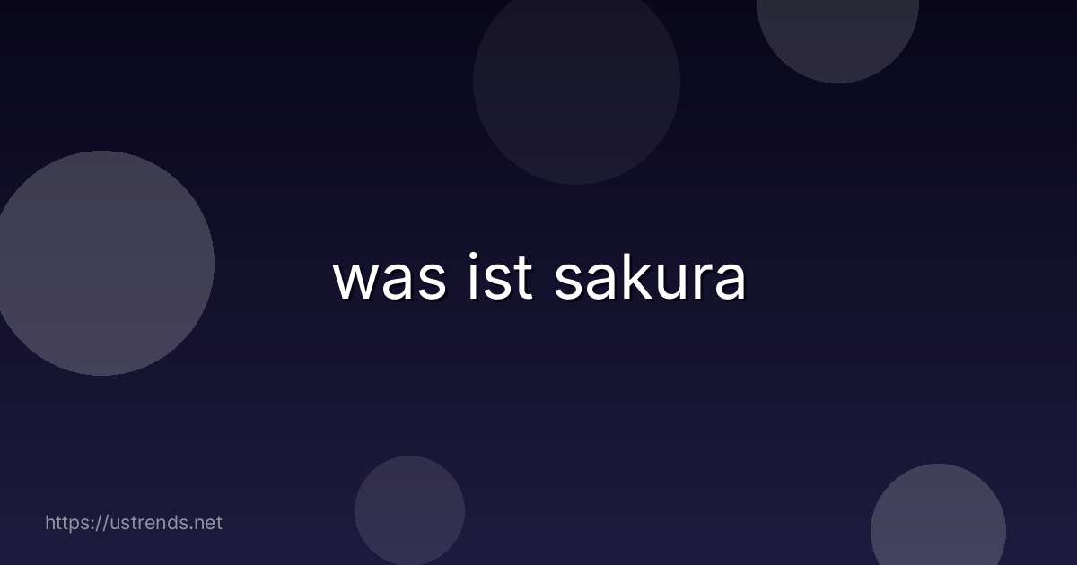was ist sakura