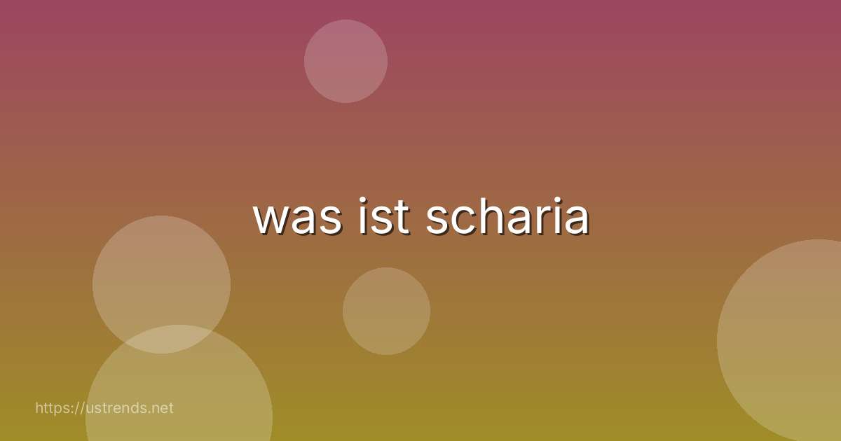 was ist scharia