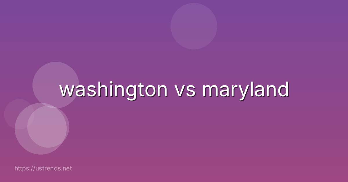 washington vs maryland