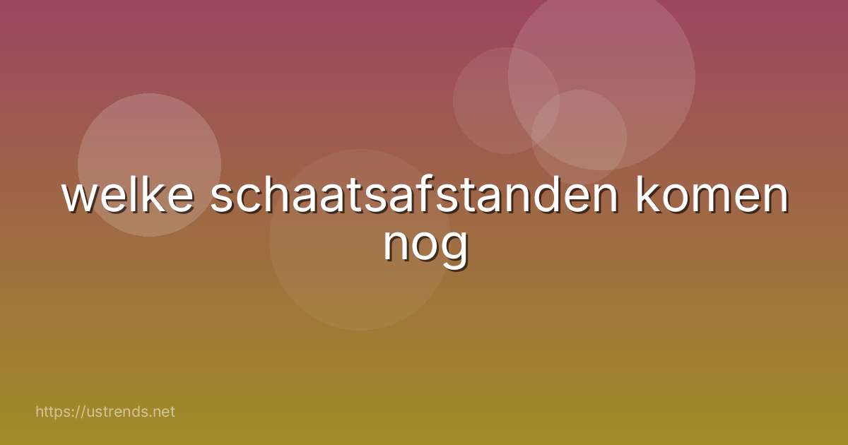 welke schaatsafstanden komen nog
