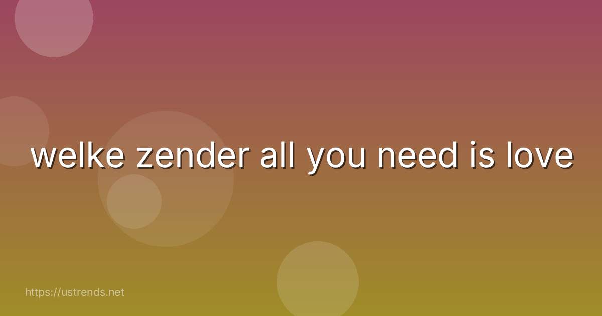 welke zender all you need is love