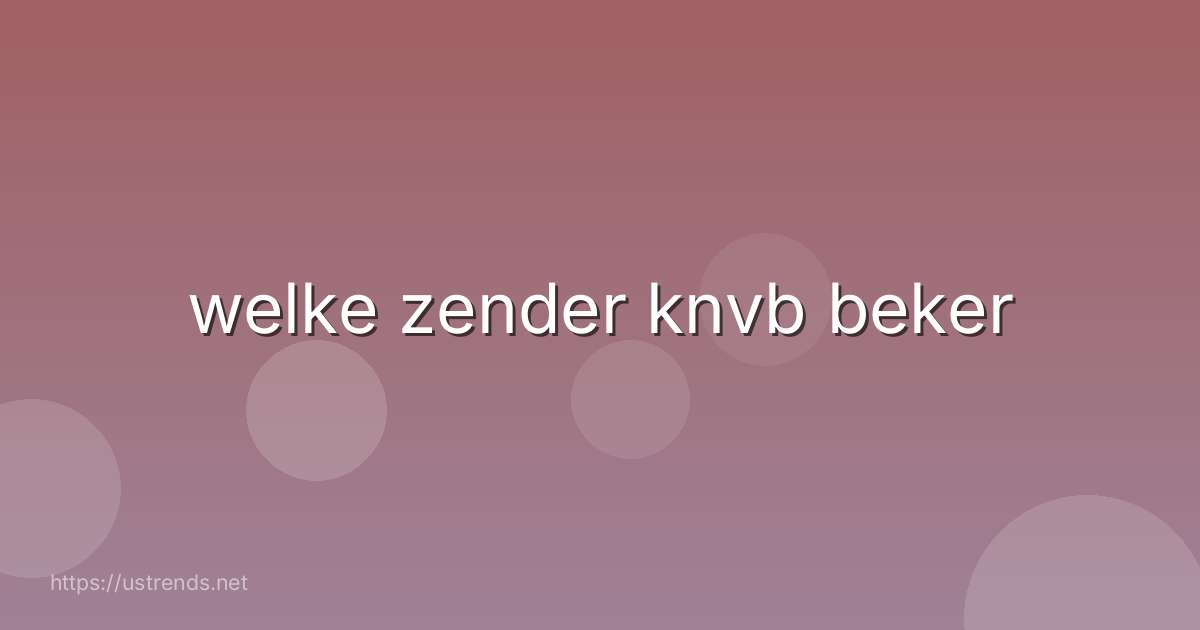 welke zender knvb beker