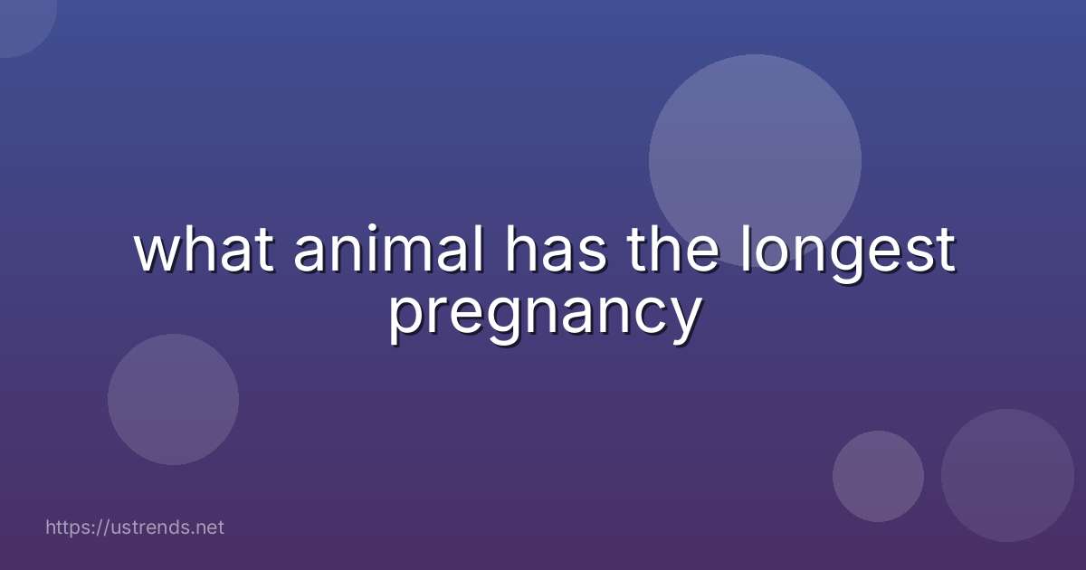 what animal has the longest pregnancy