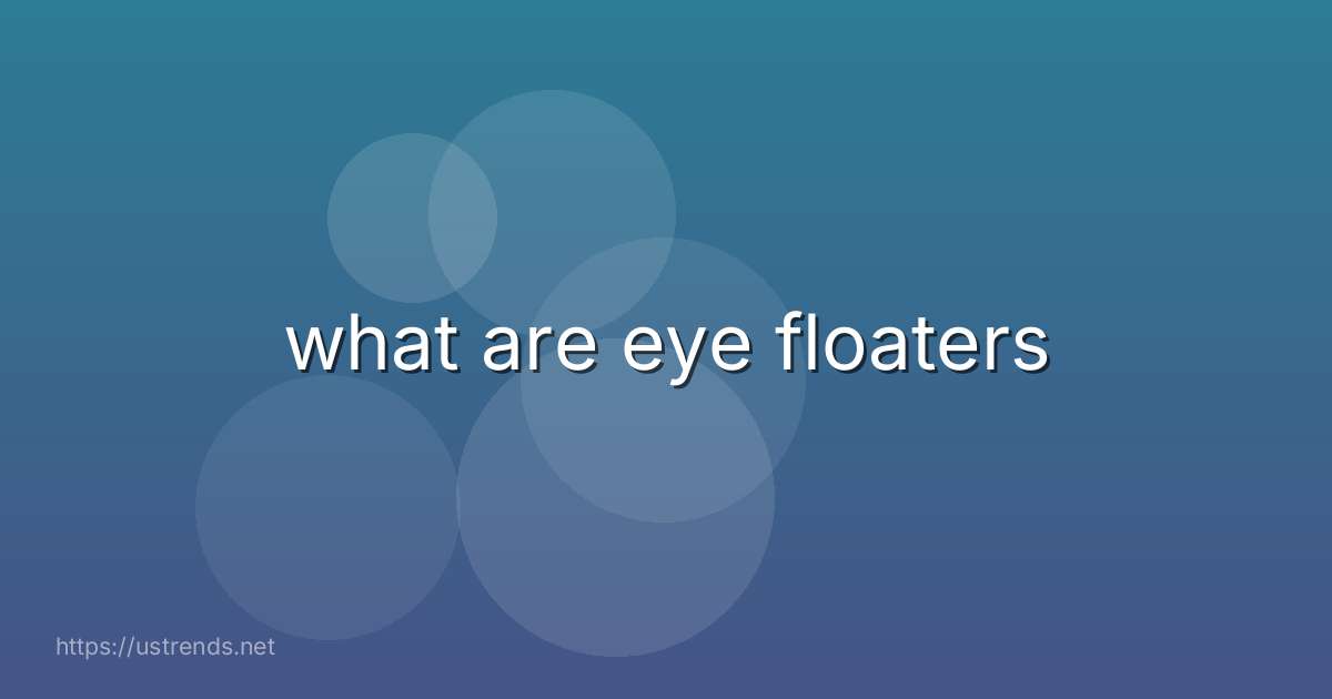 what are eye floaters