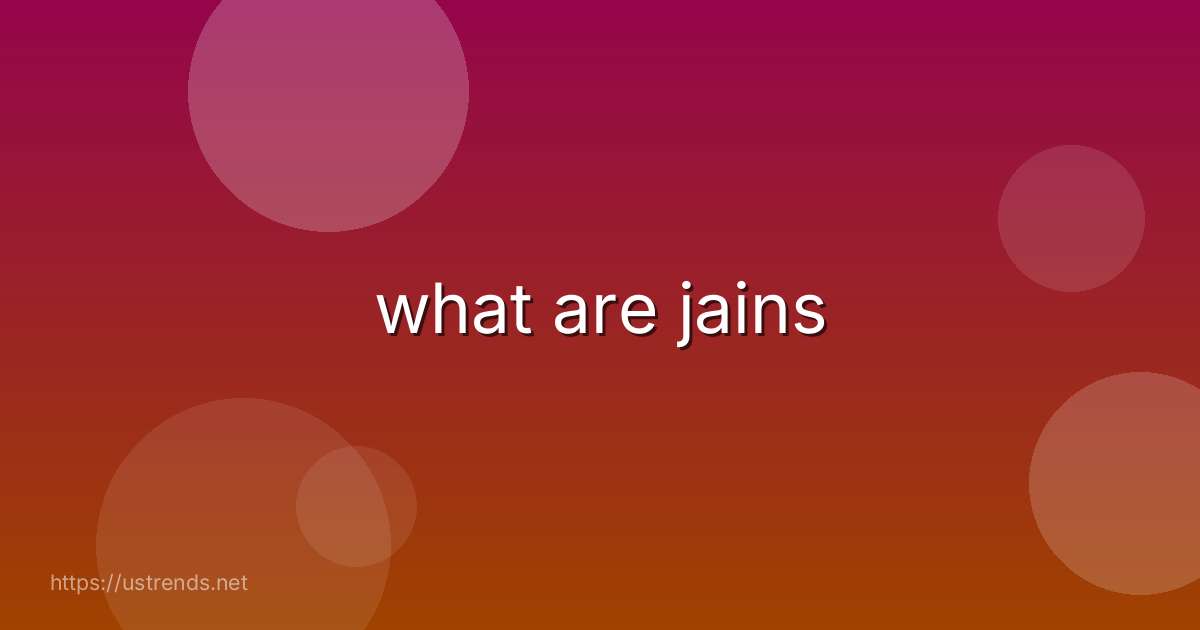 what are jains