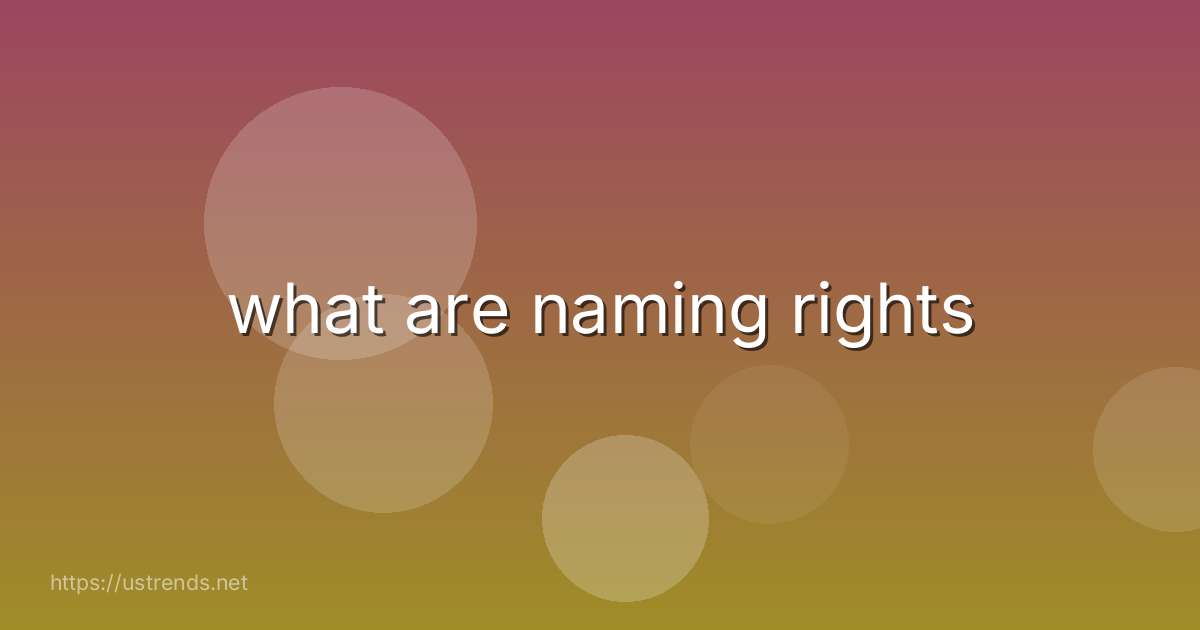 what are naming rights