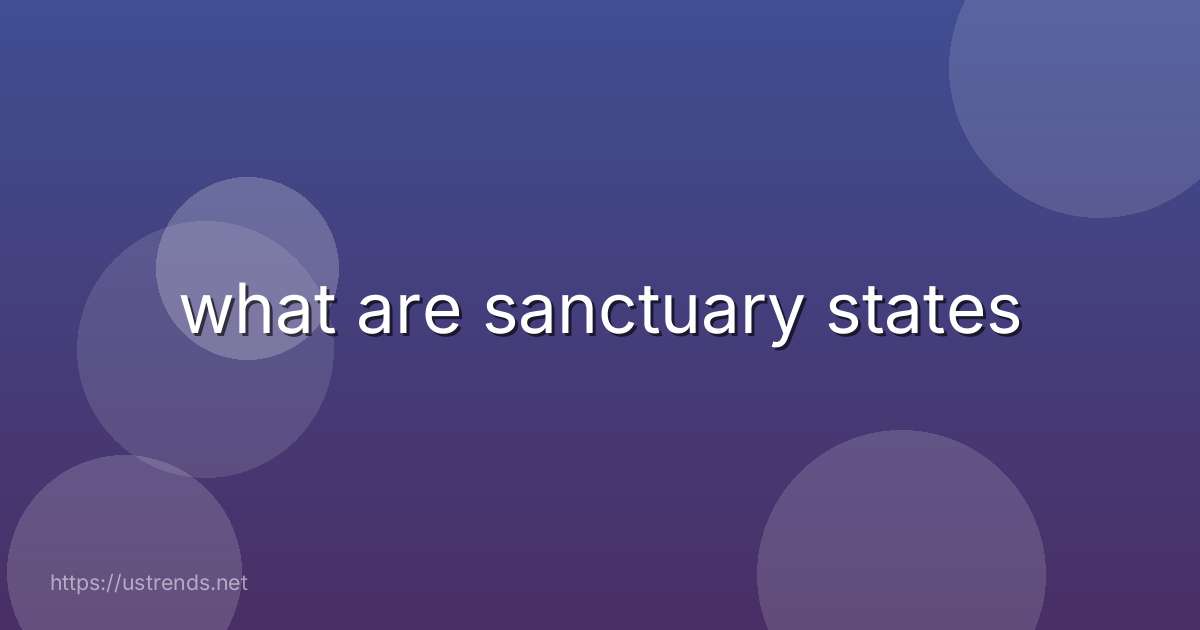 what are sanctuary states