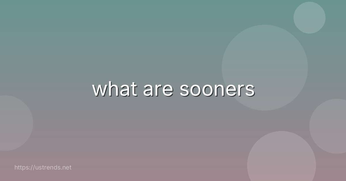what are sooners
