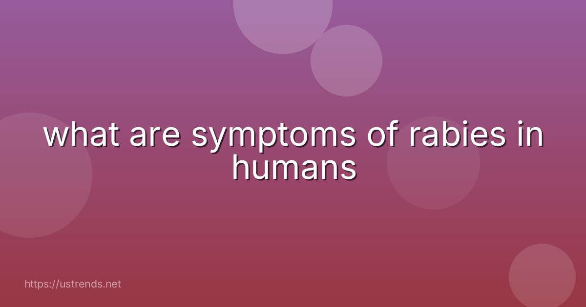 what are symptoms of rabies in humans