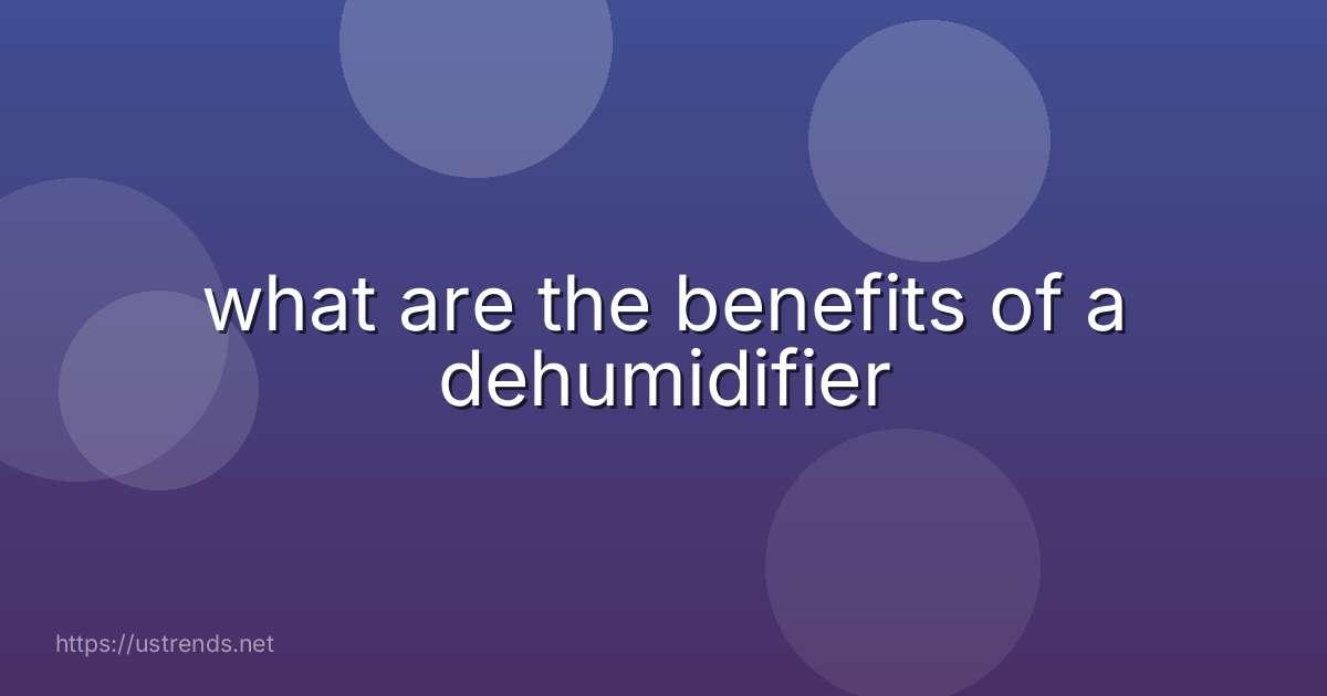 what are the benefits of a dehumidifier