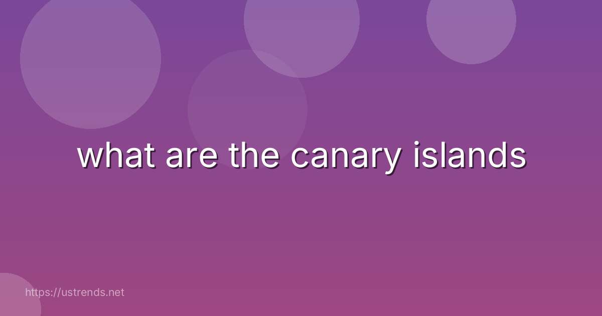 what are the canary islands