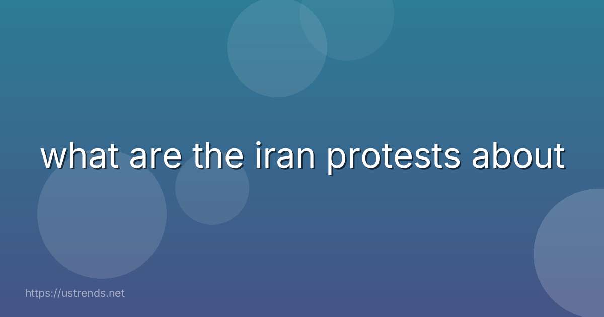what are the iran protests about